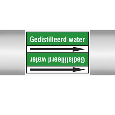 Pipe marker "Gedistilleerd water"